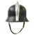 Original German WWII M34 Civic Square Dip Aluminum Fire Police Helmet by BXF with Double Decals and Comb - Feuerwehr Helmet Original Items