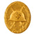 Original German WWII Excellent Early Brass Construction First Class Gold Wound Badge - Unmarked Solid Back Original Items