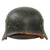 Original German WWII Luftwaffe Single Decal M40 Helmet with 1941 Dated 55cm Liner and Chinstrap - Stamped SE62 Original Items