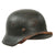 Original German WWII Luftwaffe Single Decal M40 Helmet with 1941 Dated 55cm Liner and Chinstrap - Stamped SE62 Original Items