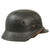 Original German WWII Luftwaffe Single Decal M40 Helmet with 1941 Dated 55cm Liner and Chinstrap - Stamped SE62 Original Items