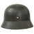 Original German WWII Luftwaffe Single Decal M40 Helmet with 1941 Dated 55cm Liner and Chinstrap - Stamped SE62 Original Items