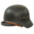 Original German WWII Luftwaffe Single Decal M40 Helmet with 1941 Dated 55cm Liner and Chinstrap - Stamped SE62 Original Items