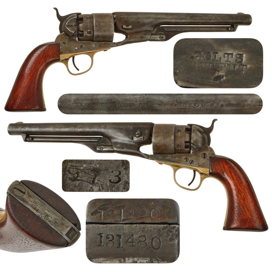 Original U.S. Civil War Colt Model 1860 Army .44cal Percussion Revolver made in 1863 - Serial 131480 Original Items