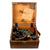 Original WWII Imperial Japanese Navy Type 96 Naval Sextant in Wood Case Captured by American Officer with Inscription on Strap - Dated December 1944 Original Items