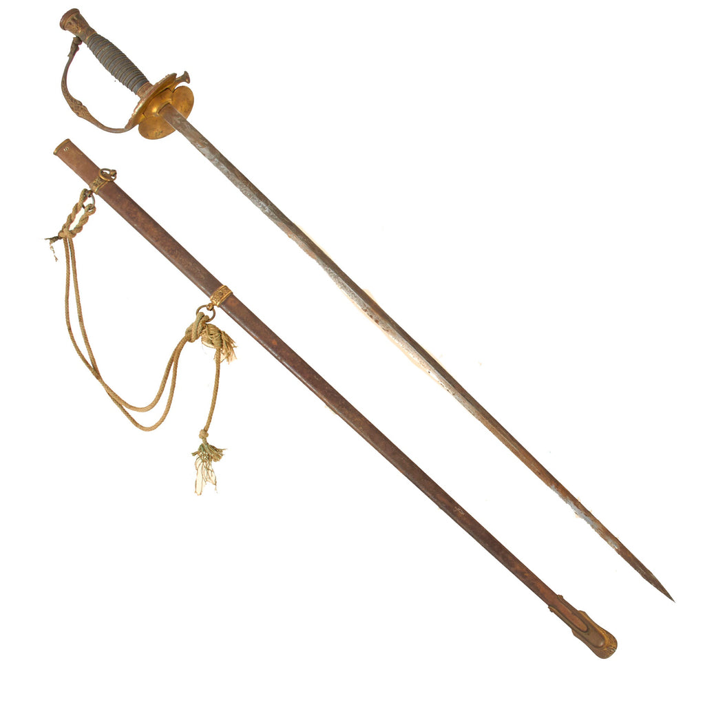 Original U.S. Model 1860 Army Staff and Field Officer Sword with Etched Blade & Wire-Wrapped Sharkskin Grip by J.H. McKenney of New York Original Items