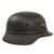 Original German WWII Luftschutz Civil Air Defense Beaded M35 Helmet with Plastic Chinstrap and Liner - Stamped EF66 Original Items