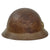 Original Imperial Japanese Army WWII Type 90 Civil Defense Helmet With Naval Shipbuilding Worker Badge - Complete Original Items