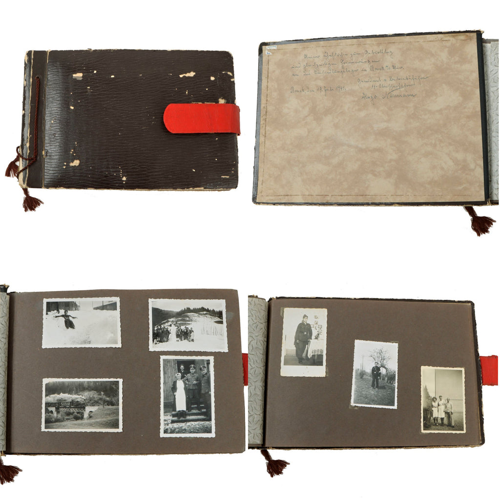 Original German WWII Personal Photo Album of Bruck an der Mur Sent from SS Soldier to Chef Friend - 145 Pictures 3 Postcards Original Items