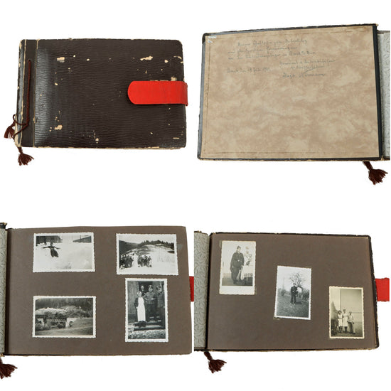 Original German WWII Personal Photo Album of Bruck an der Mur Sent from SS Soldier to Chef Friend - 145 Pictures 3 Postcards Original Items
