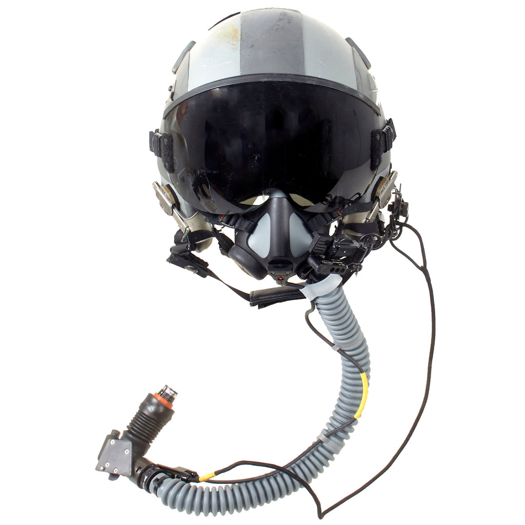 Original U.S. F-16 Fighting Falcon Pilot Helmet HGU-55/P with Oxygen Mask - Service Worn Original Items