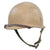 Original U.S. WWII Navy White-Painted Fixed Bale Front Seam McCord M1 Helmet with Matching White-Painted Firestone Liner Original Items