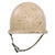 Original U.S. WWII Navy White-Painted Fixed Bale Front Seam McCord M1 Helmet with Matching White-Painted Firestone Liner Original Items