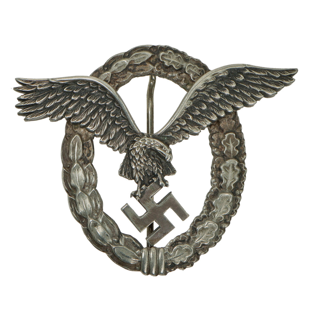 Original German WWII Early Tombak Luftwaffe Pilot's Badge by F.W. Assmann & Söhne - Flugzeugführerabzeichen Original Items