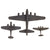 Original U.S. WWII German Japanese Dornier 17z & Jap Nick Trainer Recognition Model Airplane Lot by Cruver & One Unmarked - Dated 1942 & 1944