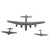 Original U.S. WWII British & Japanese Mitsubishi 00, Spitfire, and Lancaster Recognition Model Airplane Lot by Cruver - Dated 1942 & 1943