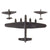 Original U.S. WWII British & Japanese Mitsubishi 00, Spitfire, and Lancaster Recognition Model Airplane Lot by Cruver - Dated 1942 & 1943