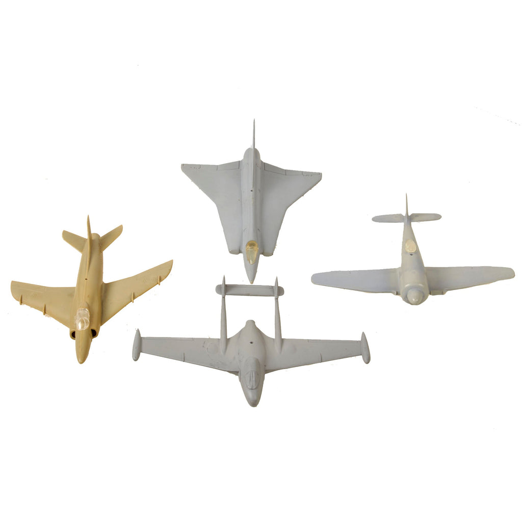 Original U.S. Cold War Era Recognition Model Airplanes - Swift F-4, Venom, J35 - Four Models Total Original Items
