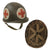 Original U.S. WWII Front Seam Swivel Bale M1 Helmet with CAPAC Liner - Replicated 4-Panel Medic Paint Original Items