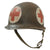 Original U.S. WWII Front Seam Swivel Bale M1 Helmet with CAPAC Liner - Replicated 4-Panel Medic Paint Original Items