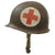 Original U.S. WWII Front Seam Swivel Bale M1 Helmet with CAPAC Liner - Replicated 4-Panel Medic Paint Original Items