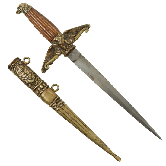 Original Hungarian WWII Model 1932 Royal Hungarian Air Force Officer Dagger with Scabbard Original Items