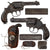 Original U.S. Colt Model 1878 Frontier Six Shooter .44-40 D.A. Revolver Made in 1898 with 4 3/4" Barrel, Period Holster, and Replica Badge - Serial 40245 Original Items