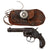 Original U.S. Colt Model 1878 Frontier Six Shooter .44-40 D.A. Revolver Made in 1898 with 4 3/4" Barrel, Period Holster, and Replica Badge - Serial 40245 Original Items