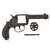 Original U.S. Colt Model 1878 Frontier Six Shooter .44-40 D.A. Revolver Made in 1898 with 4 3/4" Barrel, Period Holster, and Replica Badge - Serial 40245 Original Items