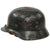 Original German WWII Luftwaffe M35 Sanitized Double Decal Steel Helmet with 1938 Dated 56cm Liner and Chinstrap - stamped Q64 Original Items