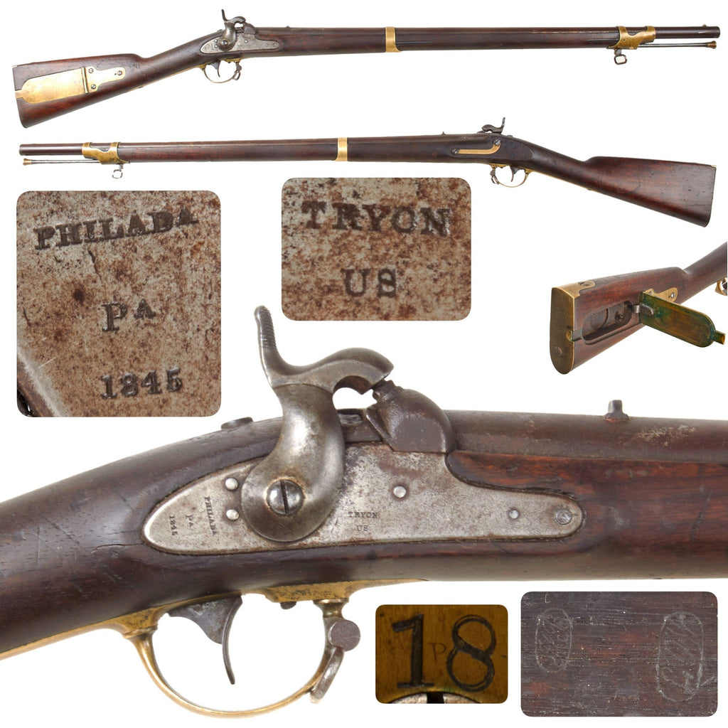 Original U.S. Civil War M1841 Mississippi Rifle by Tryon Converted to 18 Bore Fowling Piece - dated 1845 Original Items