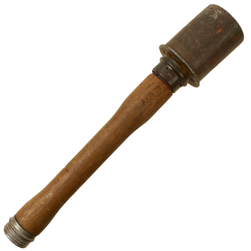 Original German WWII M24 Inert Stick Grenade Stielhandgranate by Witwe Wilhelm von Hagen (evy) & Richard Rinker - Dated 1940/1942 - Stielhandgranate Original Items