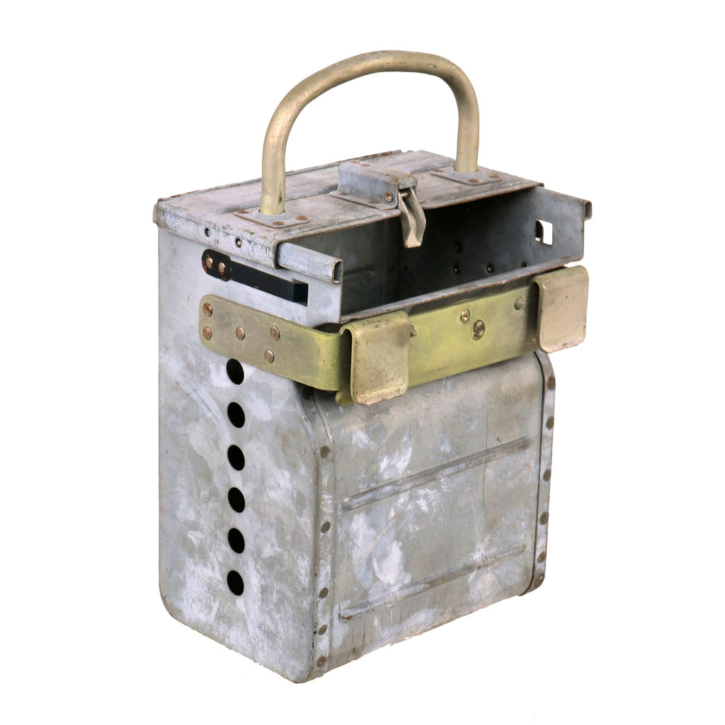 Original U.S. WWII B-17 B-24 Aircraft .50 Cal 30 Round Type O-1 Ammunition Box Original Items