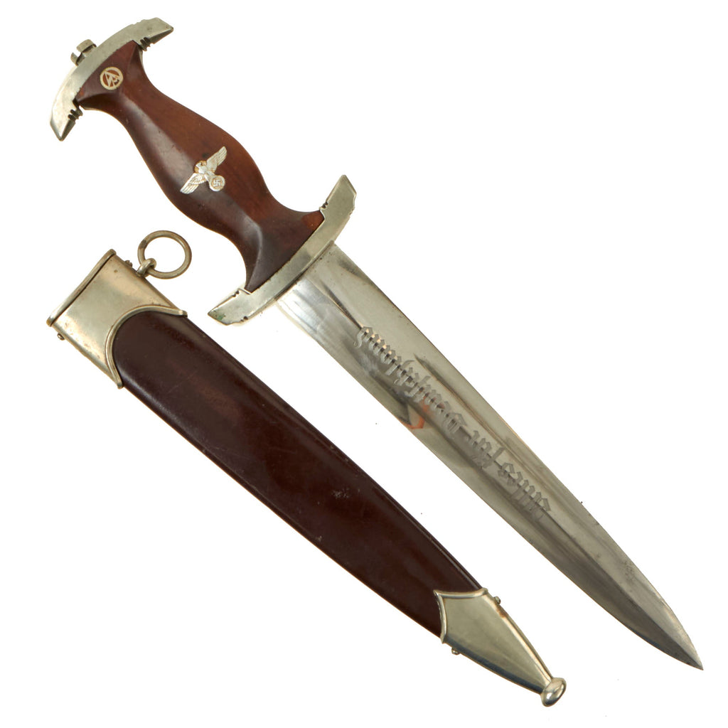 Original German WWII 1939 Dated Transitional SA Dagger by Carl Eickhorn of Solingen with Scabbard - RZM M7/66 Original Items