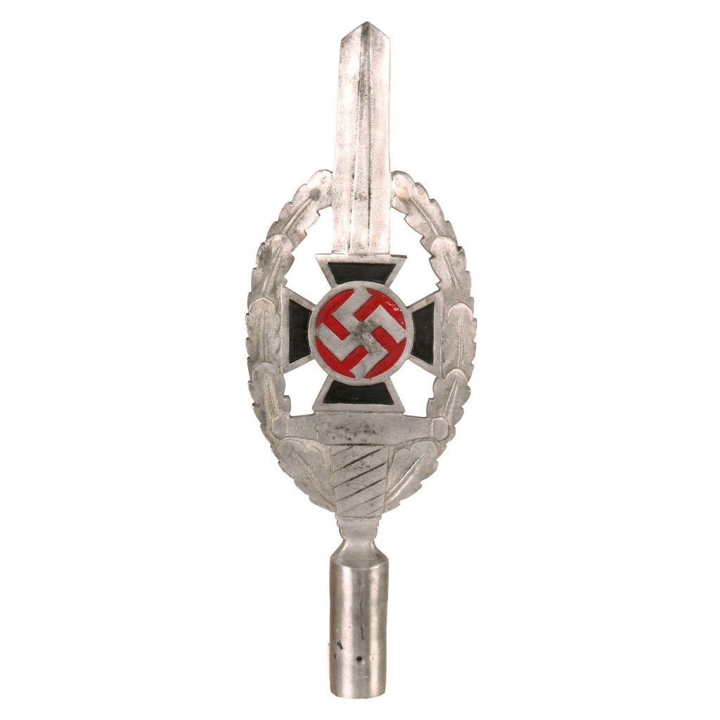 Original German WWII NSKOV National Socialist State War Victim's Care Aluminum Flag Pole Finial Original Items