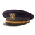 Original U.S. WWII Navy Officer’s Black Peaked Visor Cap by Rogers Peel Company Original Items
