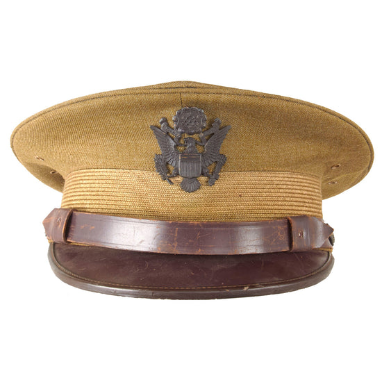 Original U.S. WWI M1910 Army Officer’s Visor Cap by De Moulin Bros & Co. of Greenville, Illinois - Size 7 Original Items