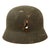 Original German WWII Heer Army M35 Former Double Decal KIA Shot Through Helmet with Damaged 58cm Liner - Stamped Q66 Original Items