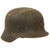 Original German WWII Heer Army M35 Former Double Decal KIA Shot Through Helmet with Damaged 58cm Liner - Stamped Q66 Original Items