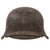 Original German WWII M42 Removed Decal Army Heer Helmet with 1944 Dated 58cm Liner and Chinstrap - Stamped CKl66 Original Items