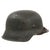 Original German WWII Large M42 Heer Army No Decal Helmet with 44 Dated 58cm Liner & Replica Chinstrap - Stamped EF66 Original Items
