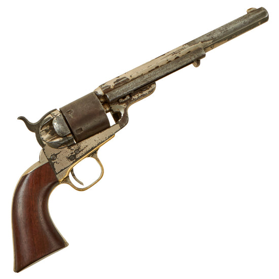 Original U.S. Civil War Era Rare Nickel Plated Colt Model 1851 Navy Richards-Mason .38 Rimfire Cartridge Factory Converted Revolver - Serial 1641 Original Items