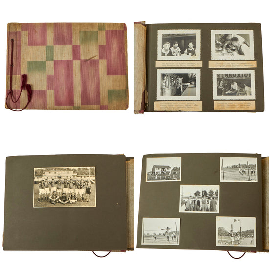 Original German WWII HJ National Youth Organization Soccer Team and Athletics Personal Photo Album - 183 Pictures Original Items