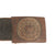 Original German WWII Heer Army EM/NCO Belt with Steel Buckle by E. Schneider, Two K98 Pouches, and M31 Aluminum Canteen Original Items