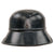 Original German WWII Luftschutz Air Defense M38 Beaded Gladiator Helmet with 56cm Liner and Broken Chinstrap - dated 1938