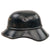 Original German WWII Luftschutz Air Defense M38 Beaded Gladiator Helmet with 56cm Liner and Broken Chinstrap - dated 1938