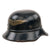 Original German WWII Luftschutz Air Defense M38 Beaded Gladiator Helmet with 56cm Liner and Broken Chinstrap - dated 1938