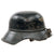 Original German WWII M38 Luftschutz Beaded Gladiator Air Defense Helmet with 57cm Liner, Broken Chinstrap and 1938 Contract Marking Original Items