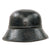 Original German WWII M38 Luftschutz Beaded Gladiator Air Defense Helmet with 57cm Liner, Broken Chinstrap and 1938 Contract Marking Original Items