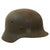 Original German WWII Luftwaffe Single Decal M40 Helmet Shell with Liner Remnant - Stamped Q64 Original Items